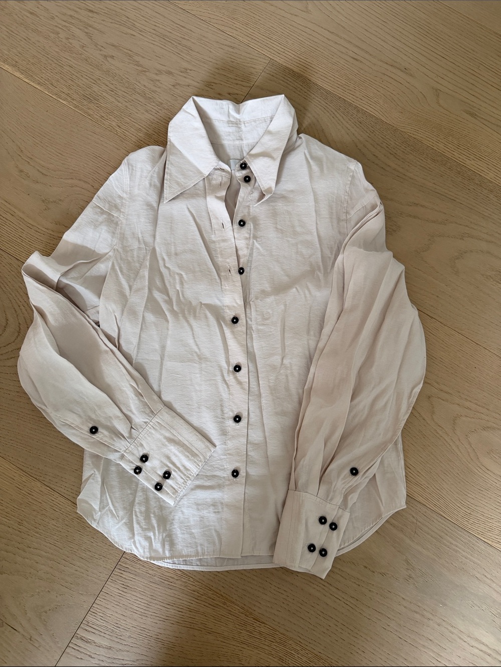 Cos cream Button-Down Shirt with brown Buttons